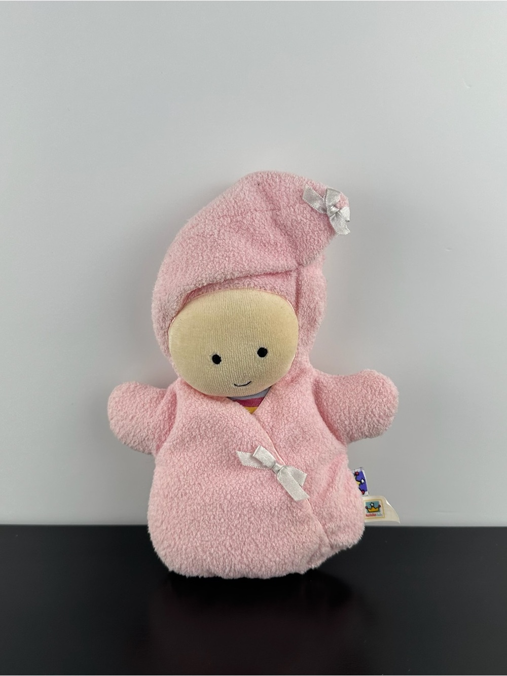 Manhattan Toy RARE Cozy Cradles Pink Baby Girl Doll 8” Plush Cozy Cradle 2002